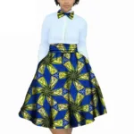 Jupe aux couleurs africaines et nœud