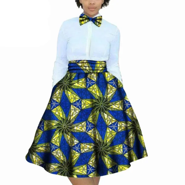 Jupe aux couleurs africaines et nœud