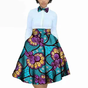 Jupe Africaine stylée avec nœud papillon