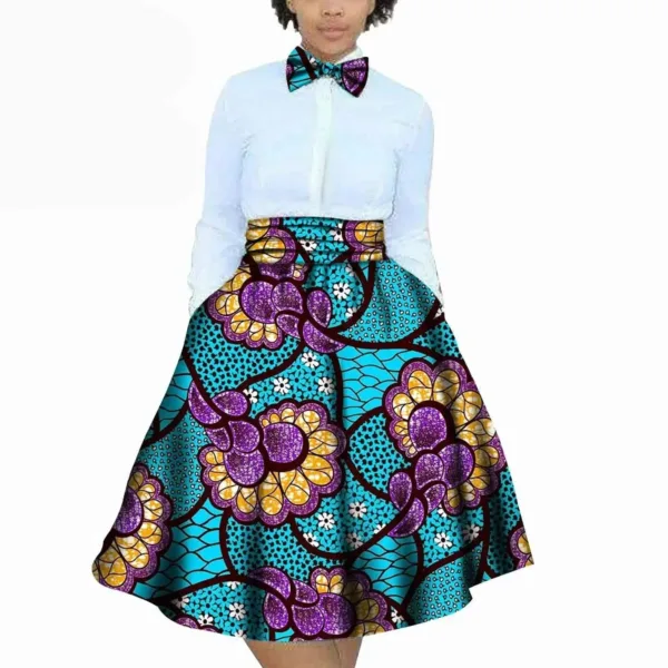 Jupe Africaine stylée avec nœud papillon