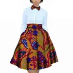 Jupe Afro chic avec nœud papillon