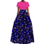 Jupe Africaine Bleu Roi élégante et colorée