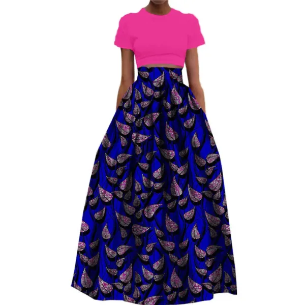 Jupe Africaine Bleu Roi élégante et colorée