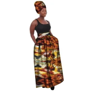 Jupe bohème chic africaine colorée et élégante
