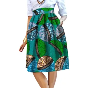 Jupe africaine casual au design contemporain et coloré