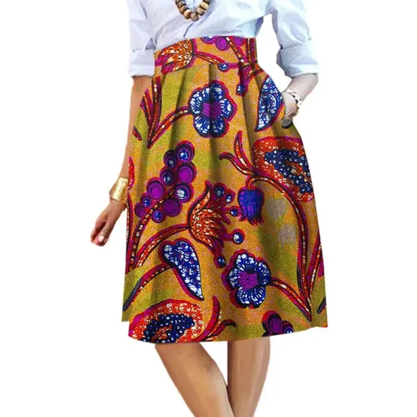 jupe-africaine-chic-1 Jupe Africaine Chic en tissu coloré et élégant