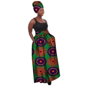 Jupe géométrique africaine aux motifs vibrants et colorés
