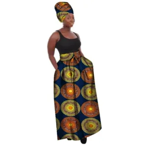 Jupe Africaine jaune et orange
