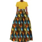 Jupe Africaine Longue aux motifs colorés et vibrants