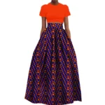 Jupe africaine malienne aux motifs traditionnels colorés