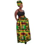 Jupe Africaine au motif Kente traditionnel coloré