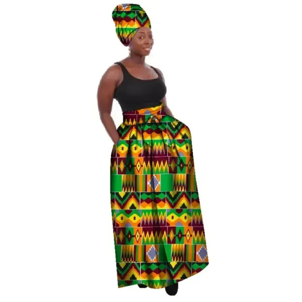 Jupe Africaine au motif Kente traditionnel coloré