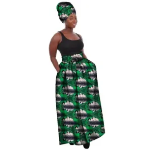 Jupe africaine oversize colorée et respirante