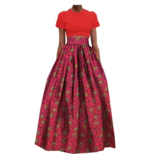 Jupe africaine rouge