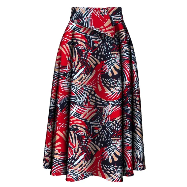 jupe-africaine-rouge-et-noire-1 Jupe Africaine Rouge et Noire en coton élégant