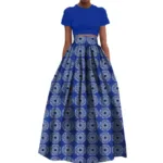 Jupe africaine bleue simple et élégante