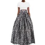 Jupe africaine taille haute colorée et élégante