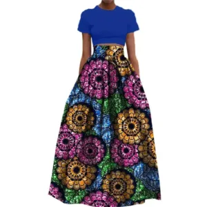 Jupe colorée africaine avec motifs vibrants et culturels