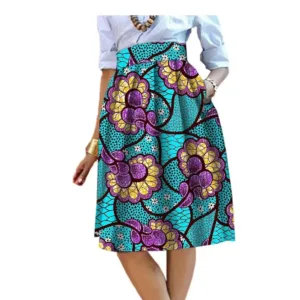 Jupe de soirée africaine élégante avec motifs traditionnels