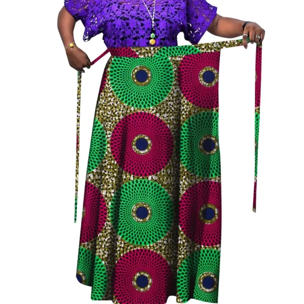 Jupe Africaine moderne en tissu vibrant