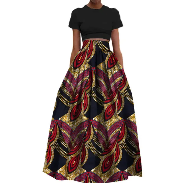 Jupe en tissu africain coloré et stylé