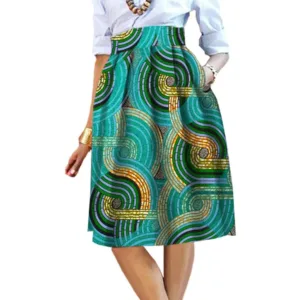 Jupe Mode Africaine colorée à motifs traditionnels
