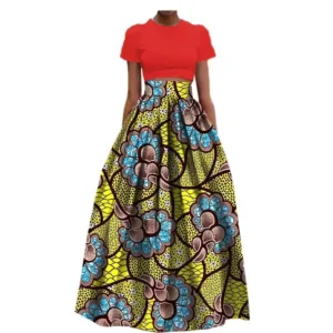 Jupe africaine aux motifs traditionnels et colorés