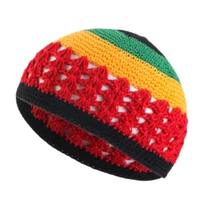 Kufi tricoté africain traditionnel pour hommes