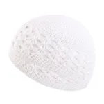 Kufi blanc tricoté