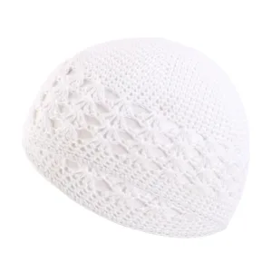 Kufi blanc tricoté