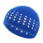 Kufi tricoté bleu