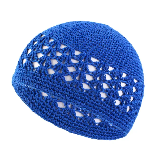 kufi-tricote-bleu-1 Kufi tricoté bleu