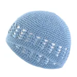 Kufi tricoté bleu clair