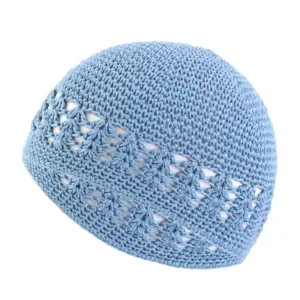 Kufi tricoté bleu clair