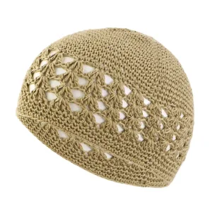 Kufi tricoté marron