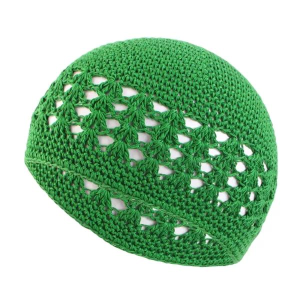 kufi-tricote-vert-1 Kufi tricoté vert pour un style africain authentique
