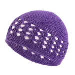 Kufi tricoté violet