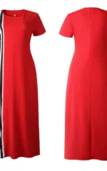 Robe africaine féminine aux motifs colorés et fluides