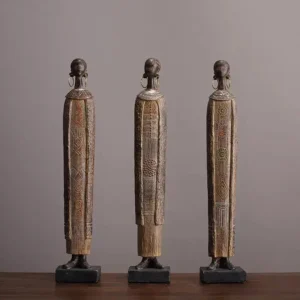 Longue Statue Femme Tribale Africaine