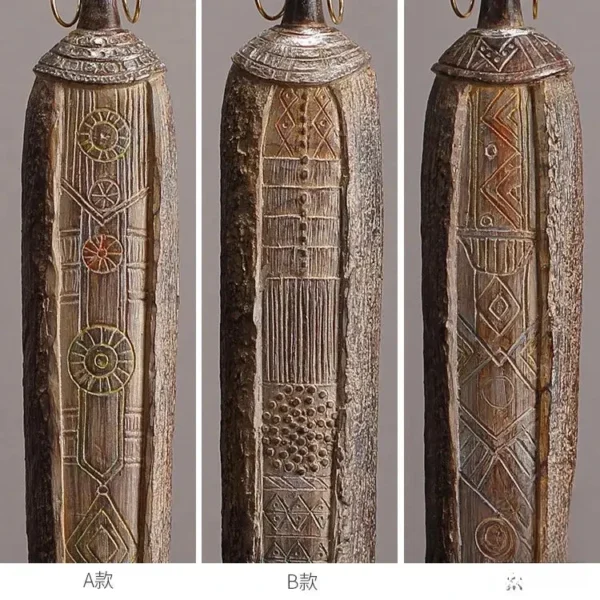 Femme tribale sculptée, symbole de culture africaine