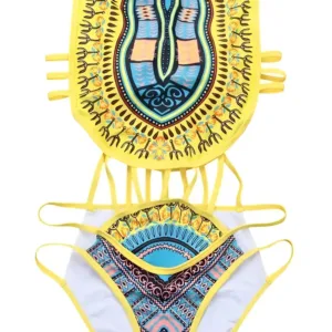 Maillot 1 pièce avec imprimé wax, style africain