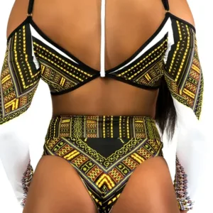 Bikini africain en tissu wax, style traditionnel