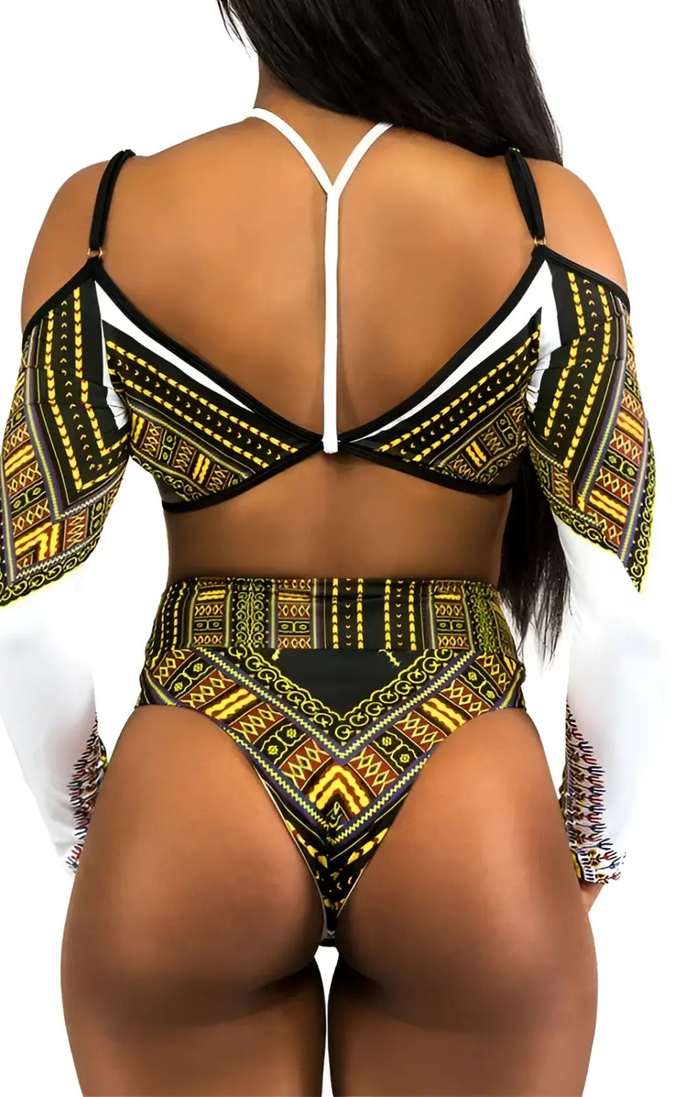 Bikini africain en tissu wax, style traditionnel