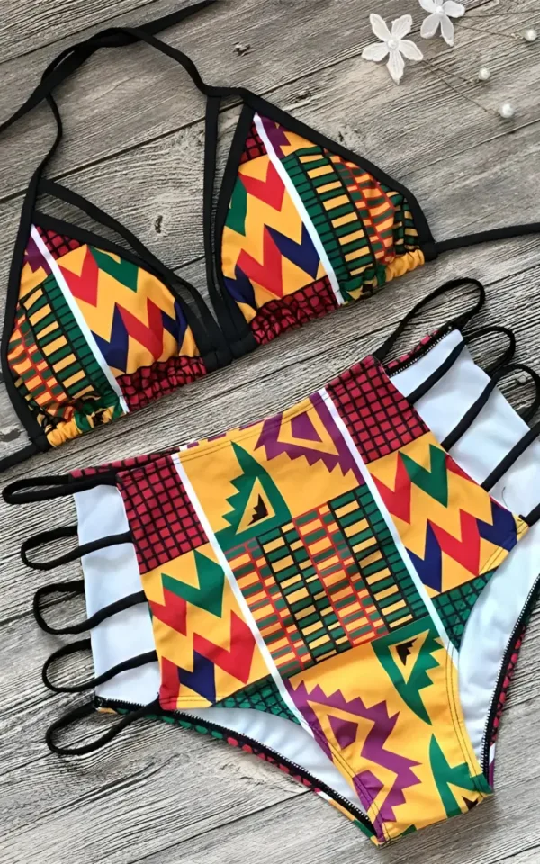 maillot-de-bain-africain-femme-2-pieces-1 Maillot de bain africain femme 2 pièces avec motifs colorés