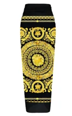 Maillot de bain femme style africain en noir et doré