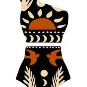 Maillot de bain imprimé africain en tissu wax