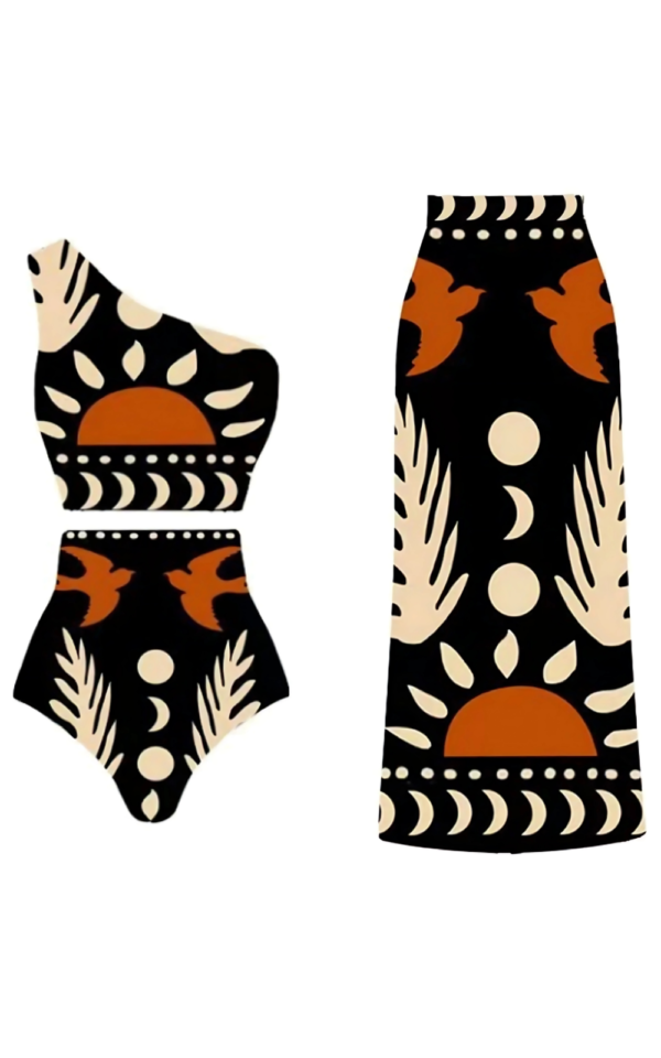 Maillot de bain aux imprimés ethniques en tissu wax