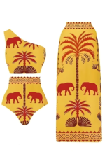 Maillot de bain en wax à motifs tribaux uniques