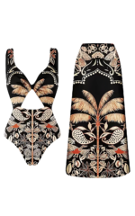 Maillot de bain à imprimés culturels africains