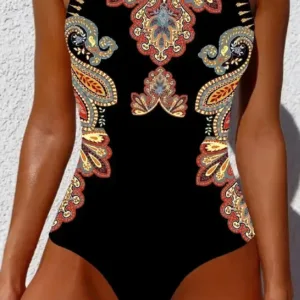 Maillot de bain africain 1 pièce en wax